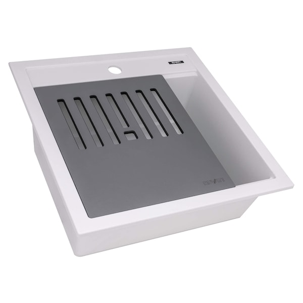 Ruvati Sink, Granite Composite, 20" W x 20" L x RVG1620WH - main